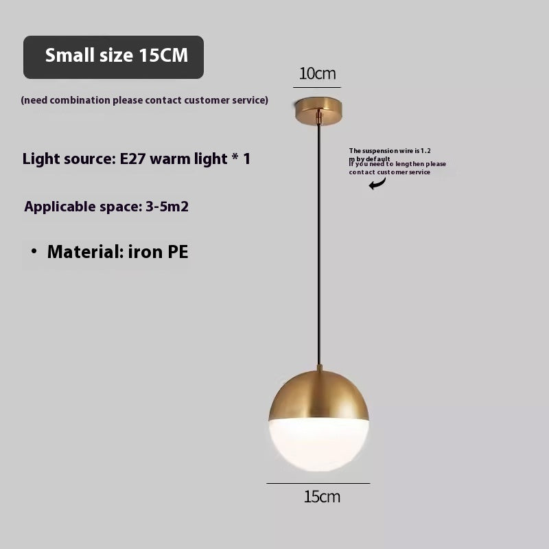 Nordic Bedroom Bedside Single-head Droplight