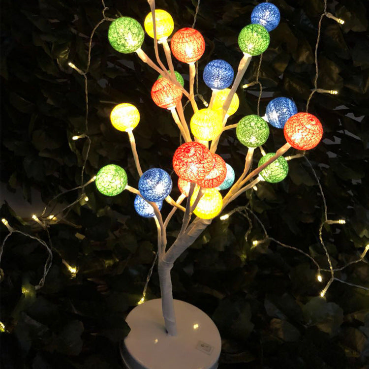 New Style Led Small Tree 50cm Cotton Home Decoration Tree Lamp Light String Ball