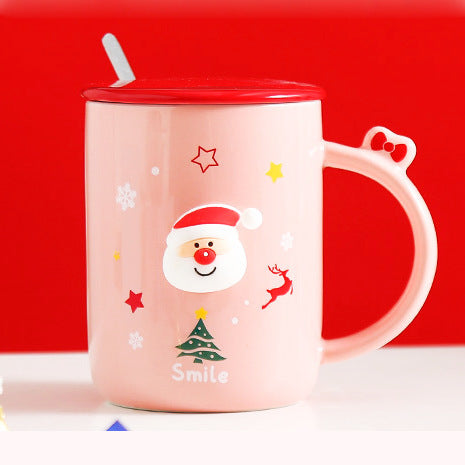 Nordic Christmas Cartoon Ceramic Cup Lovely Gift