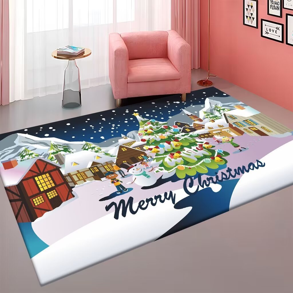 Crystal Velvet Carpet Floor Mat Christmas Living Room Carpet