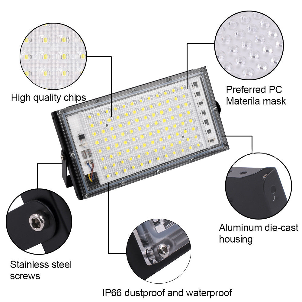 Outdoor LED Floodlight Spotlight Hotel Home IP65 Waterproof LED 50W Street Lamp