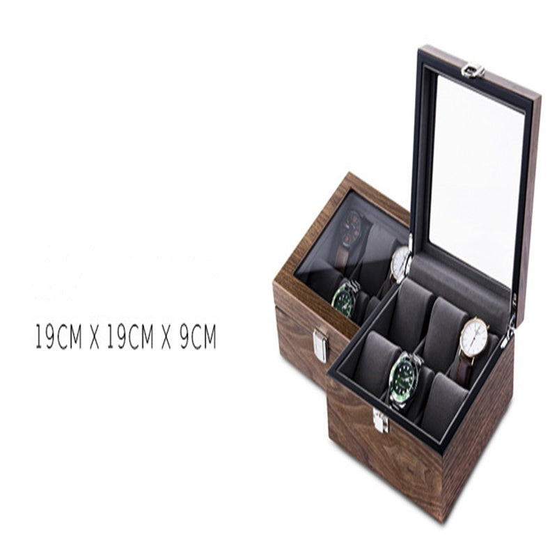 Walnut Watch Storage Organizer Box Simple Household