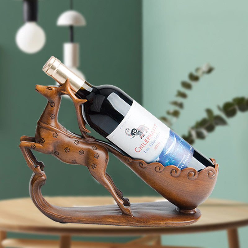 Creative Home European Deer Wine Rack Decoration