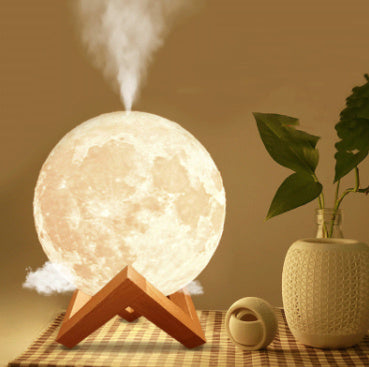 Lunar Humidifier Night Light Bedroom Household Aromatherapy Moisturizing Spray Dormitory Bedside Mute Creative Gift