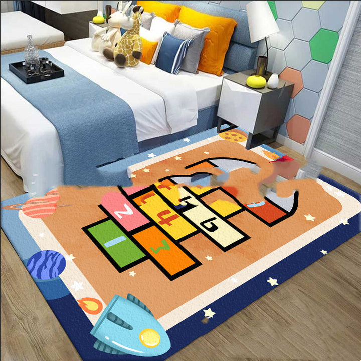 Children's Hopscotch Mat Early Childhood Education Jumping Grid Game Flying Chess Cartoon Carpet