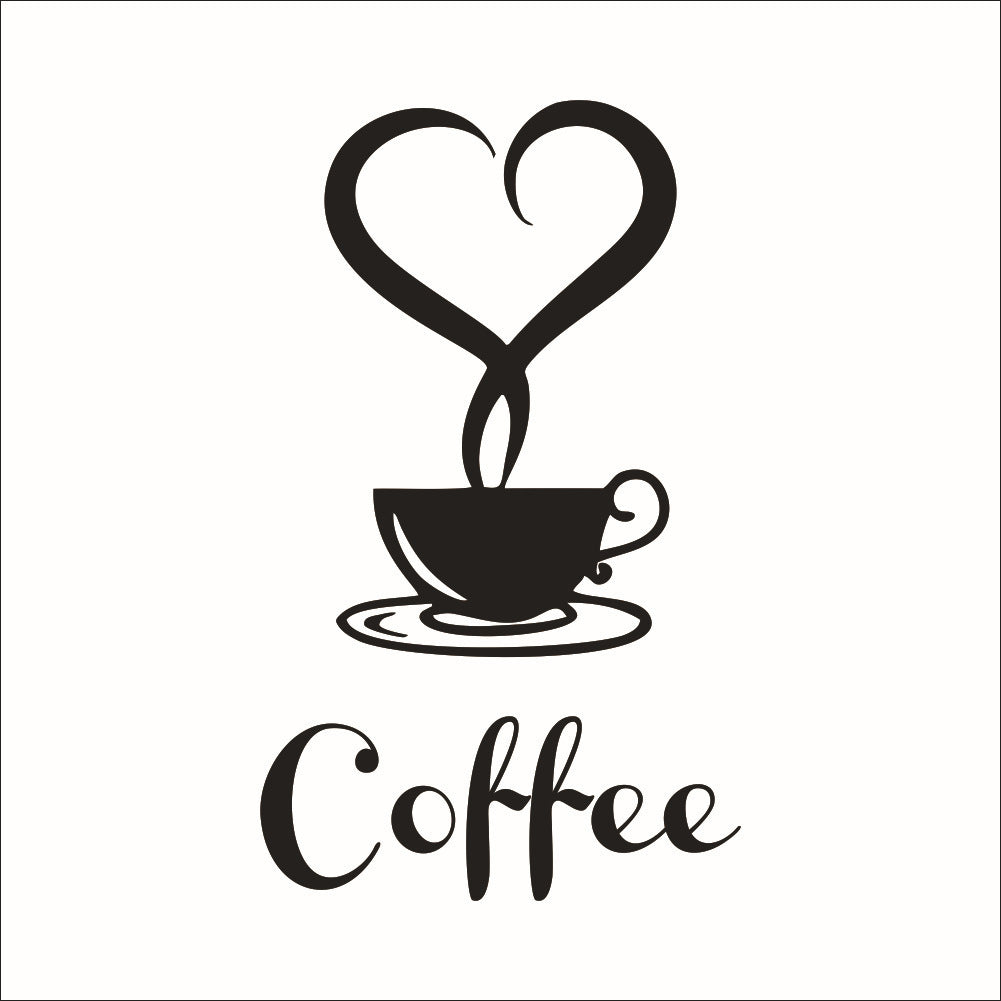 Home Fashion Coffee Cup Wall Sticker Decoration