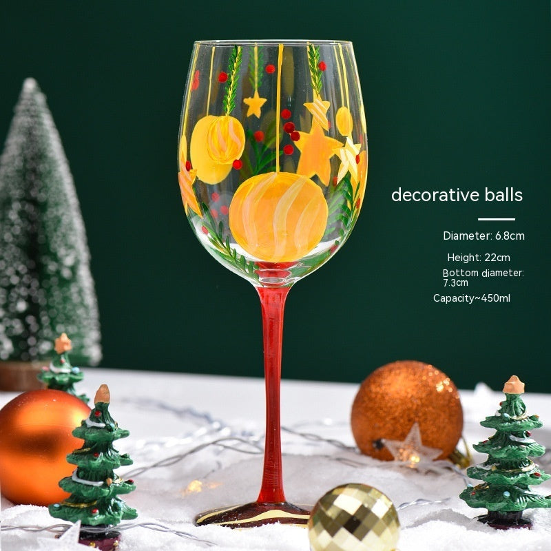 Christmas Decorative Glass Goblet