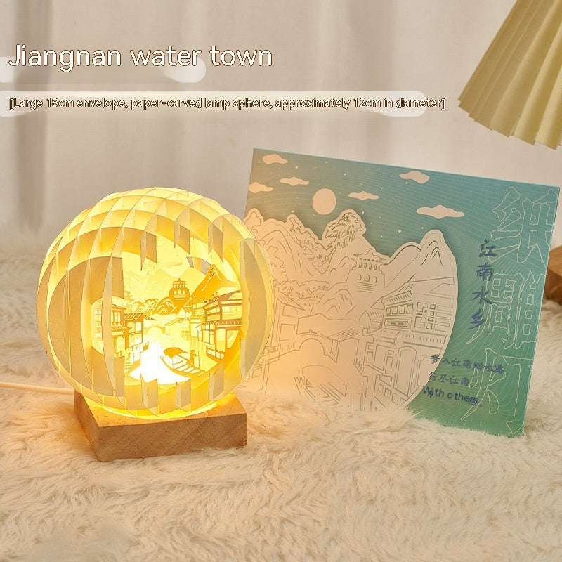 Paper Carving Creative Three-dimensional Small Night Lamp Creative Home Decor