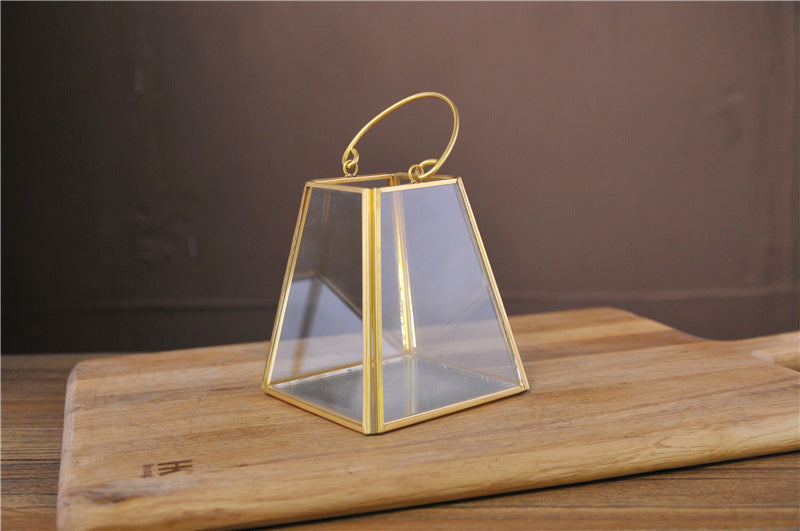 Trapezoidal Portable Greenhouse Storm Lantern Home Decoration