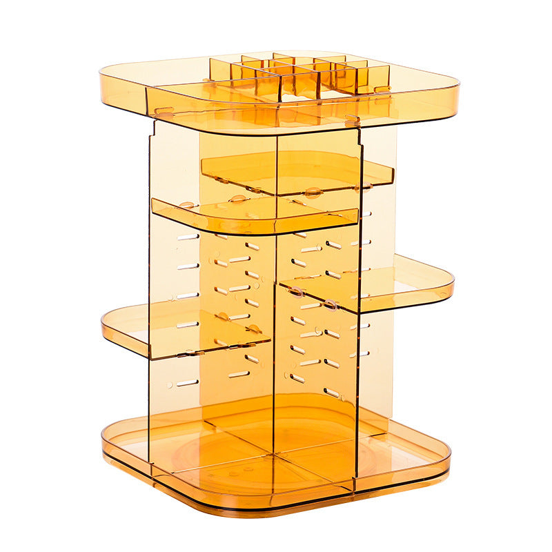 Rotating Acrylic Cosmetic Storage Box Transparent