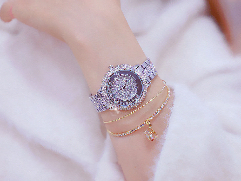 Full Rhinestone Bead Quartz Watch