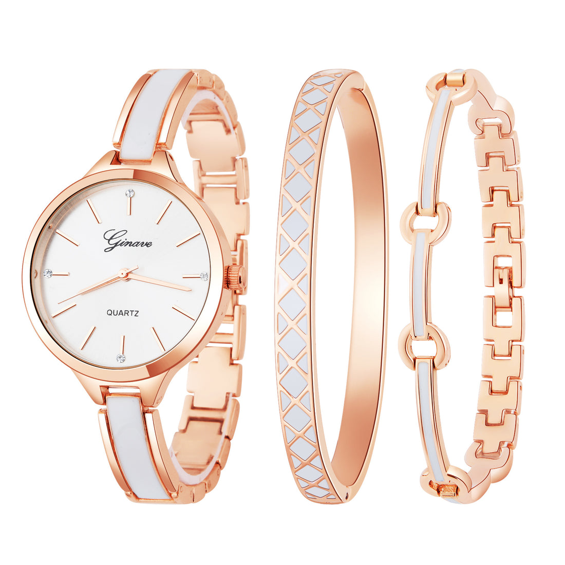 Quartz watch bracelet women's three-piece suit