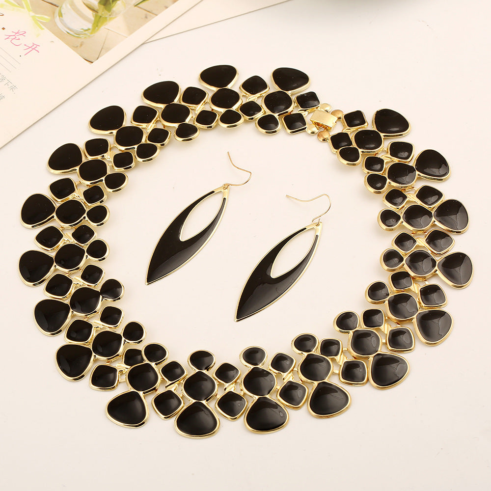 MANILAI Fashion Women Collar Choker Necklaces New Enamel Drop glaze Chunky Alloy Bib Statement Necklaces Maxi Jewelry CE3026