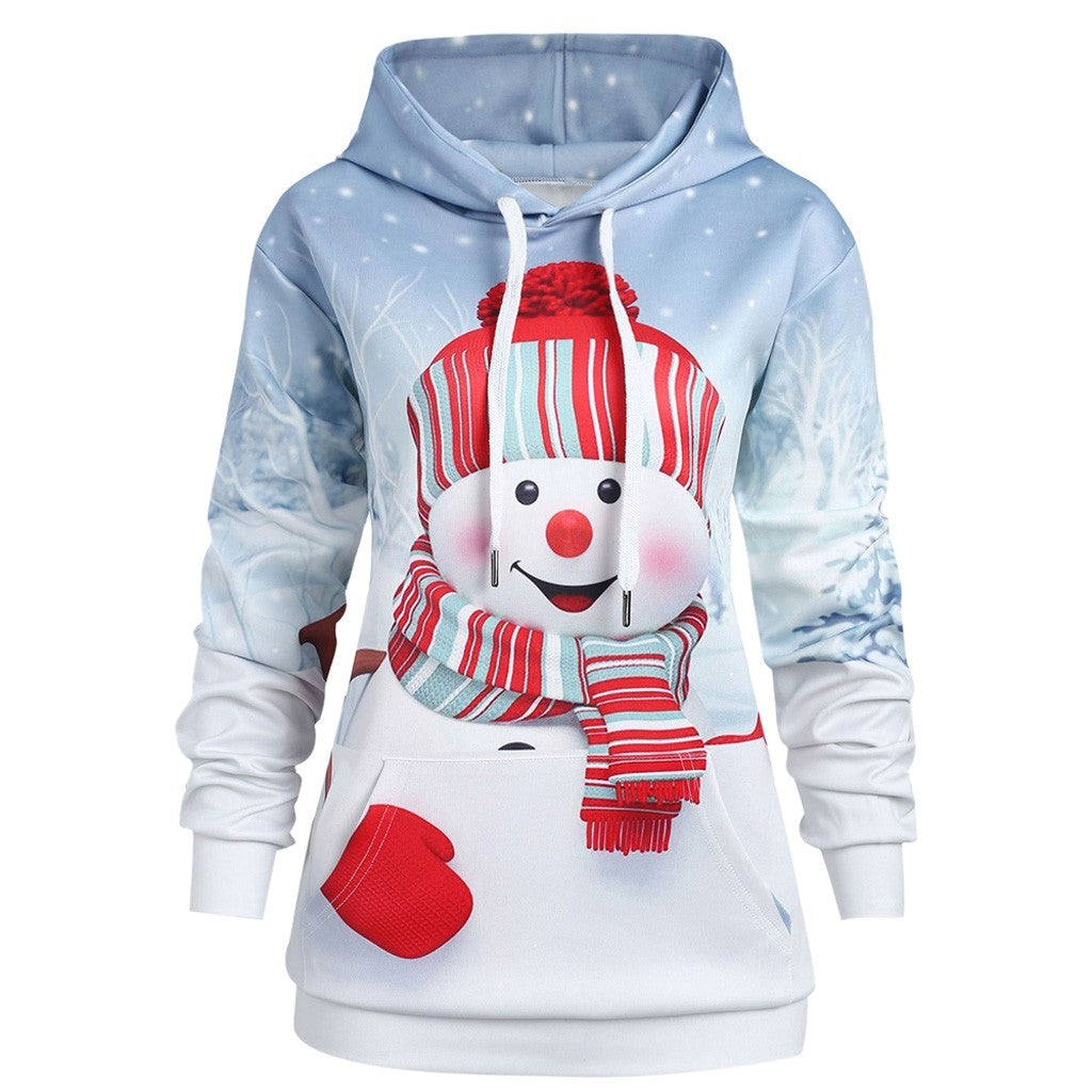 Christmas snowman print sweater