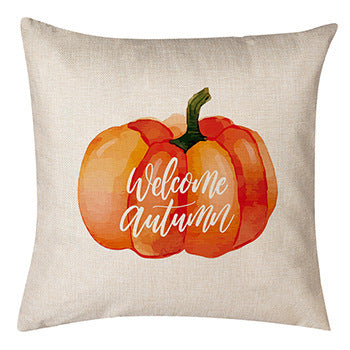 Thanksgiving Pumpkin Pillow Linen Sofa Pillow Cushion