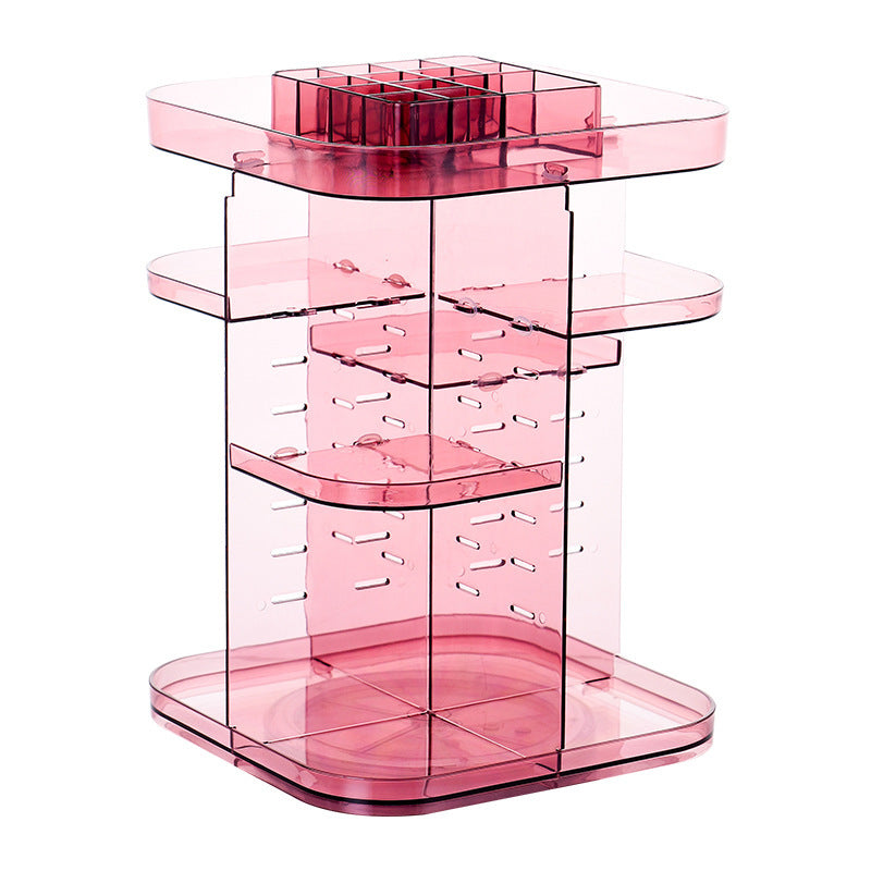 Rotating Acrylic Cosmetic Storage Box Transparent