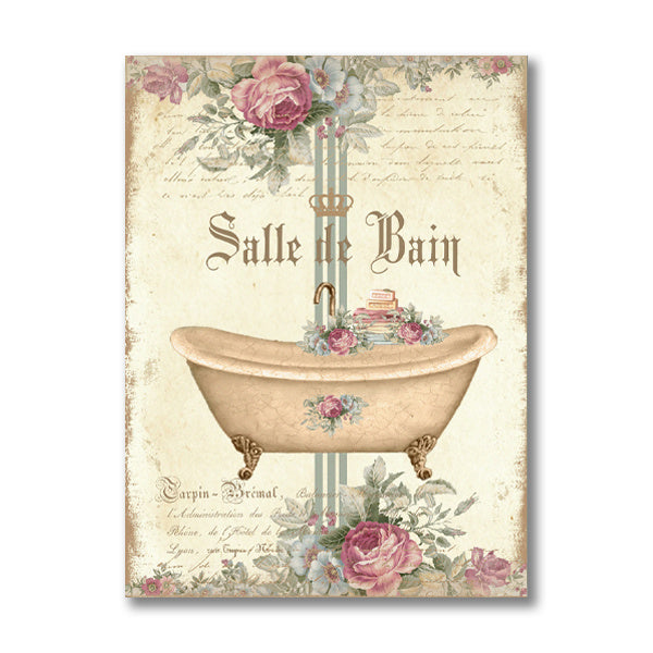 Home Simple Retro Bathroom Decoration Painting Poster