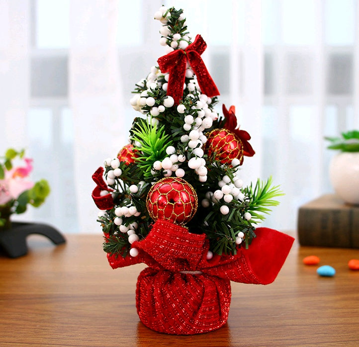 Christmas Ornaments Tree 20cm Mini Christmas Decoration Tree Christmas Day Mall Decoration Desktop Ornaments Small Tree