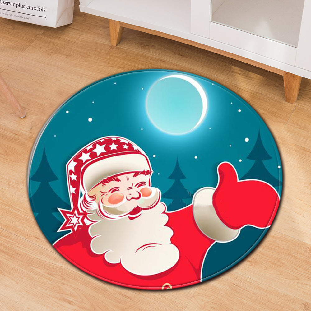 Home Non-slip Round Christmas Festive Doormat