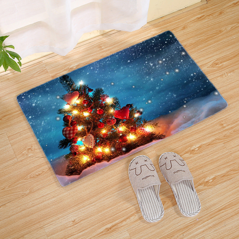 Flannel Christmas entry mat