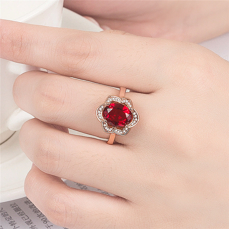 Rose flower ring