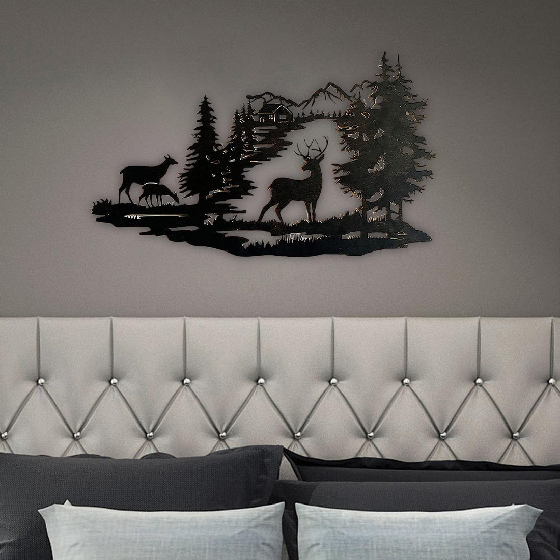 Metal Wall Forest Deer Home Decoration Crafts