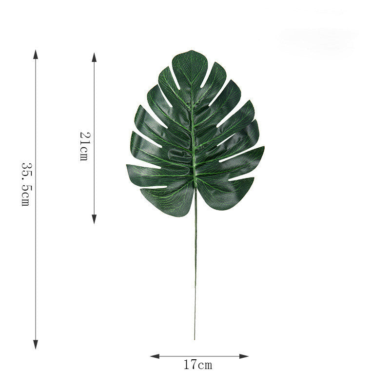 Simulation Of Green Plant Leaves Soft Decorations Creative Vases With Turtle Leaves