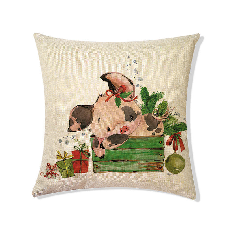 Rabbit Easter Eggs Truck Flower Basket Cushion Cover Throw Pillow Cover Nordic Room Decoration For Home Car Sofa Couch