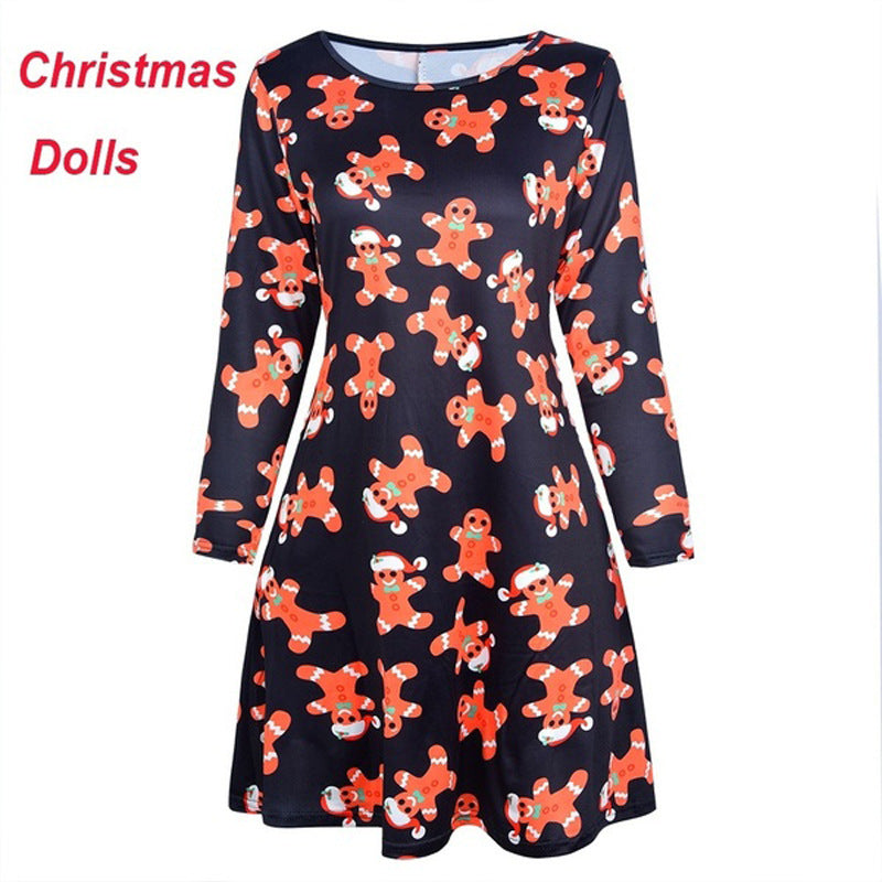 Christmas print dress