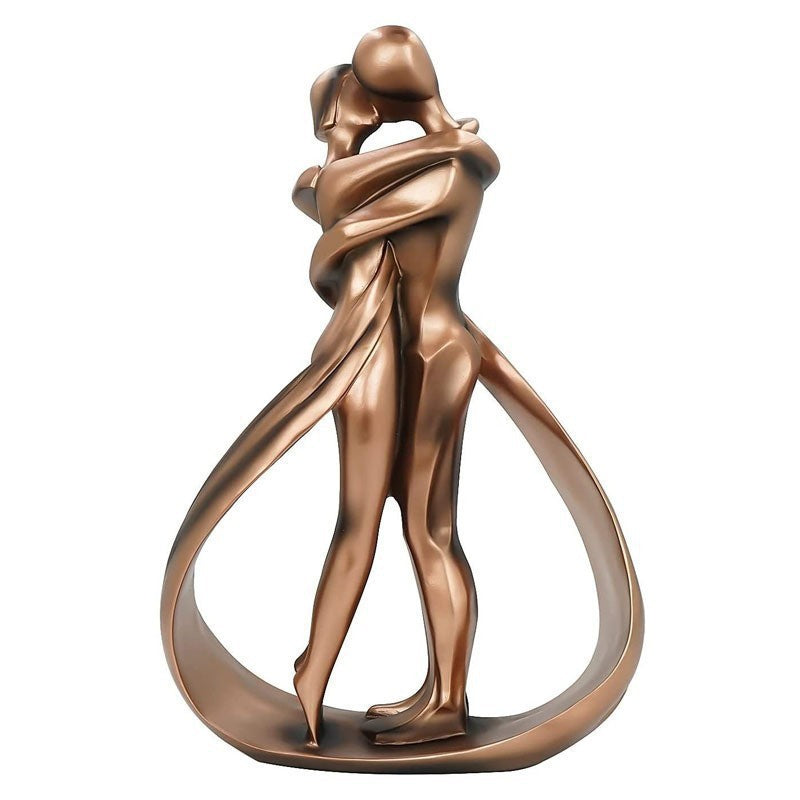 Couple Hug Kiss Resin Home Desktop Decoration