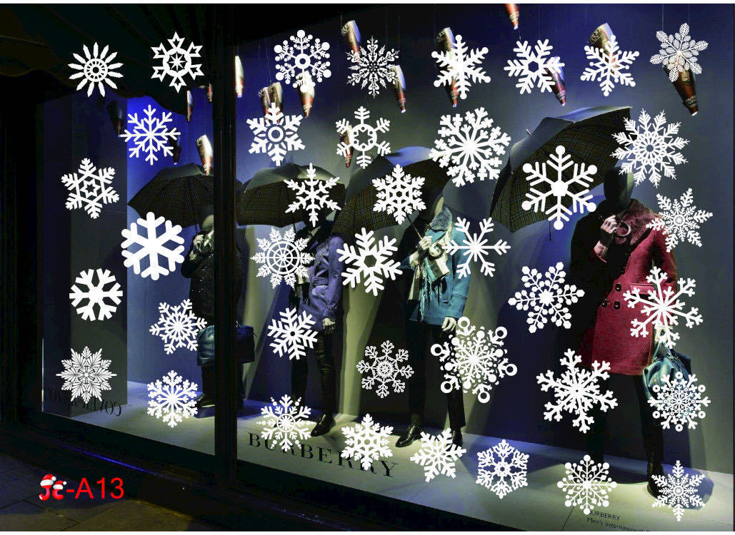 Christmas decorations store window stickers