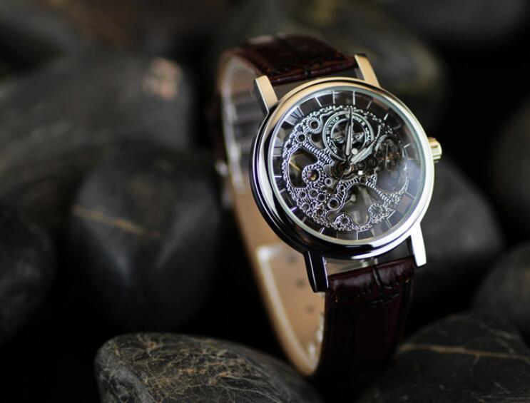 Hot Selling Men Mechanical Watch PU Belt