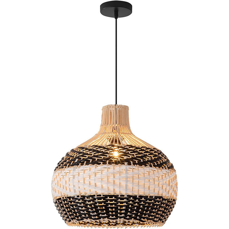 Rattan-weaved Ceiling Lamp Living Room Retro Creative Weaving Chandelier