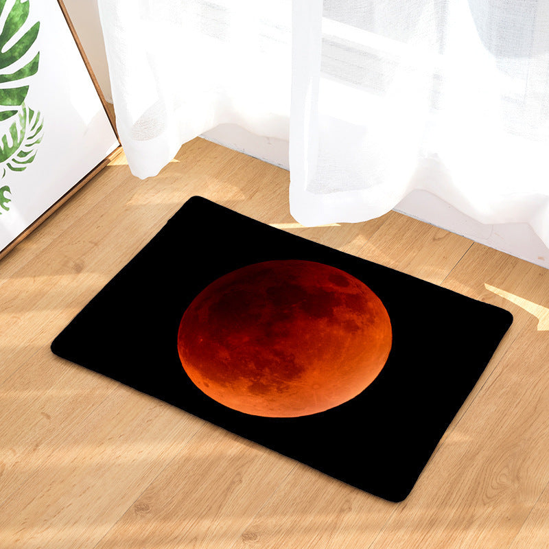 Digital printing flannel floor mat door mat bathroom absorbent non-slip cushion seat cushion carpet