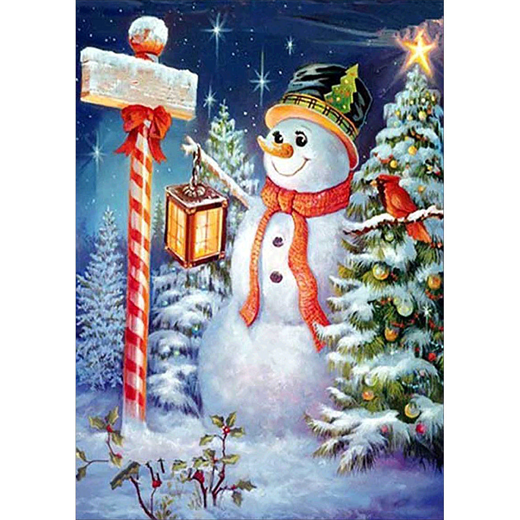 Cartoon Snowman Diamond Painting Santa Home Decoration