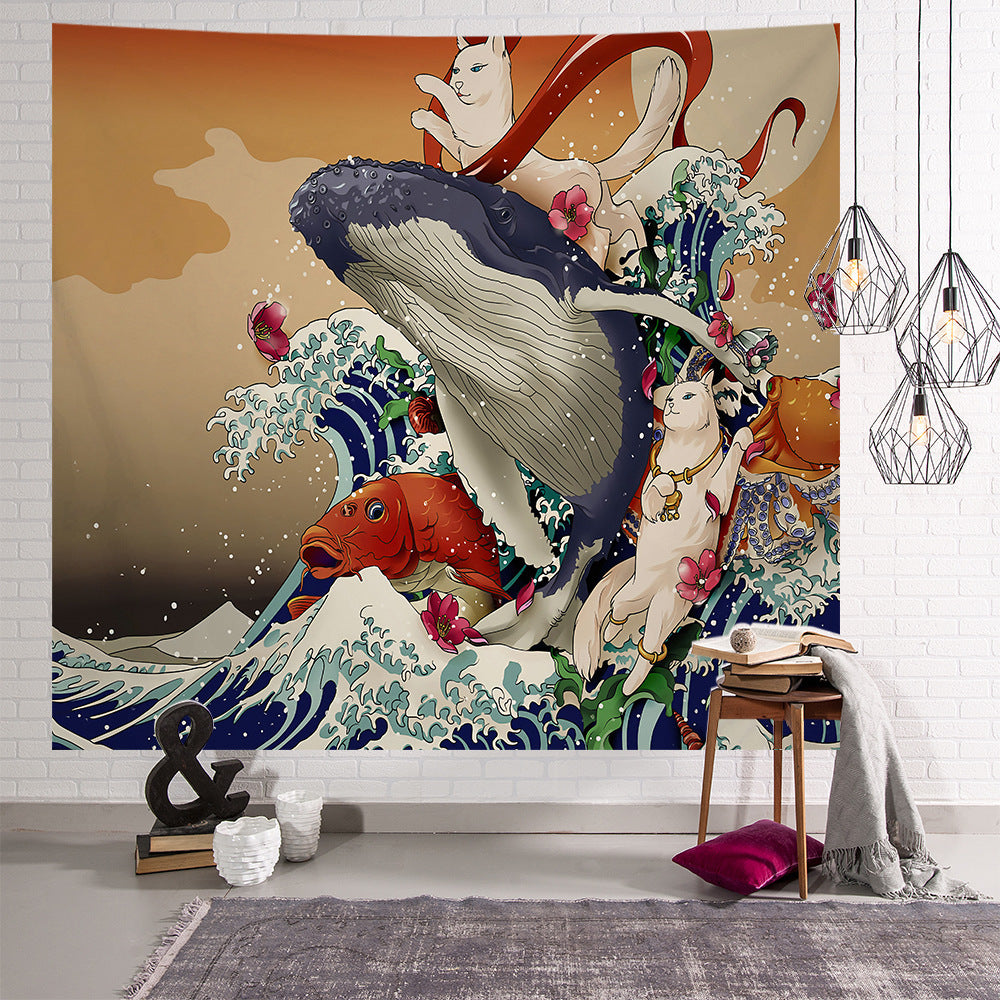 Japanese Background Cloth Home Decoration Printing Tapestry