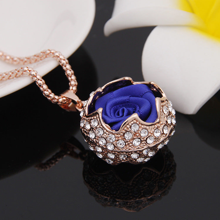 Korean Version Of Rose Alloy Diamond Jewelry