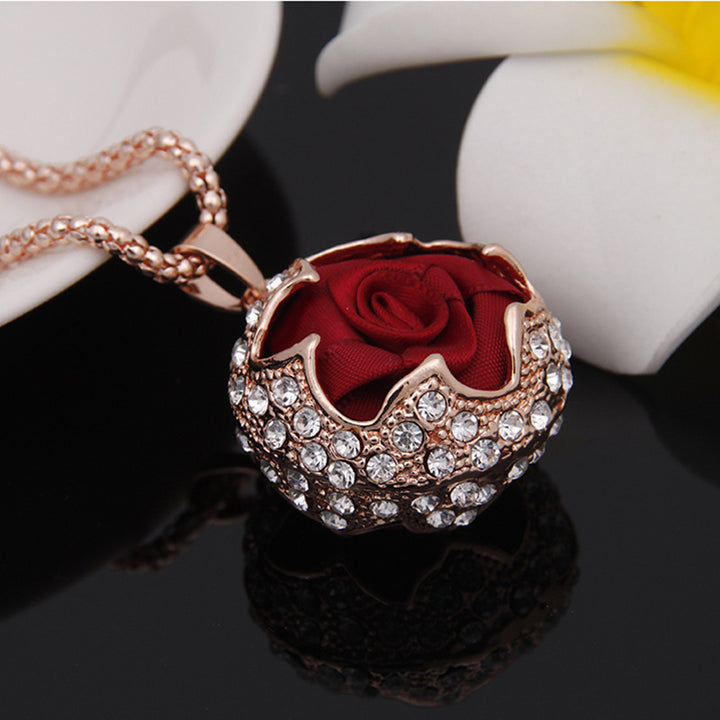 Korean Version Of Rose Alloy Diamond Jewelry