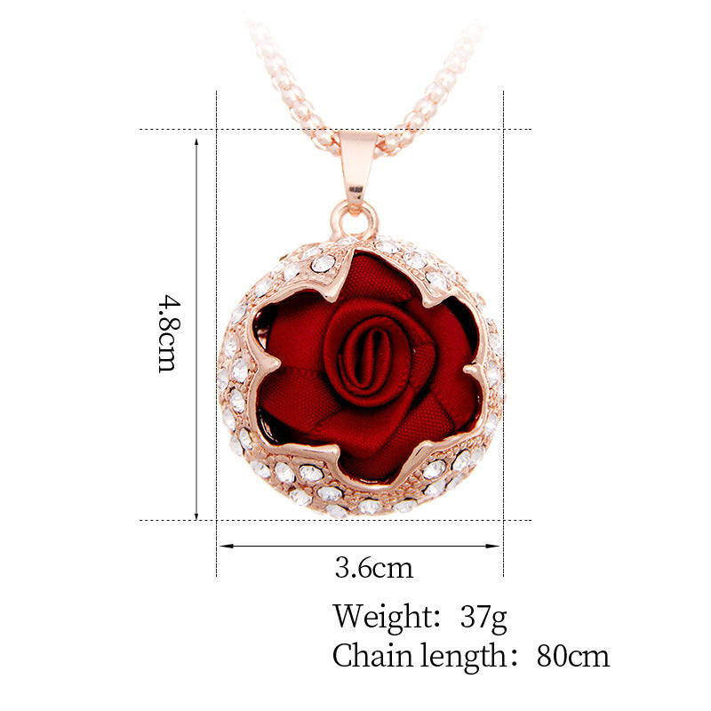 Korean Version Of Rose Alloy Diamond Jewelry