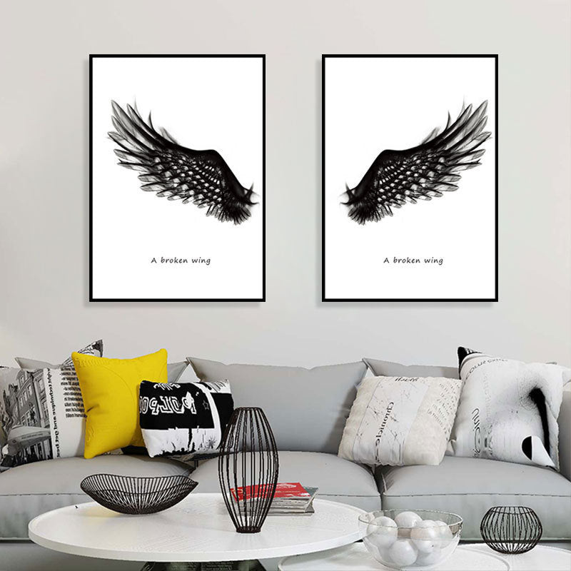 Black Wings Creative Home Decoration Wall Sticker