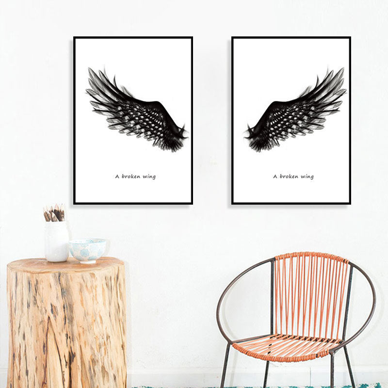 Black Wings Creative Home Decoration Wall Sticker