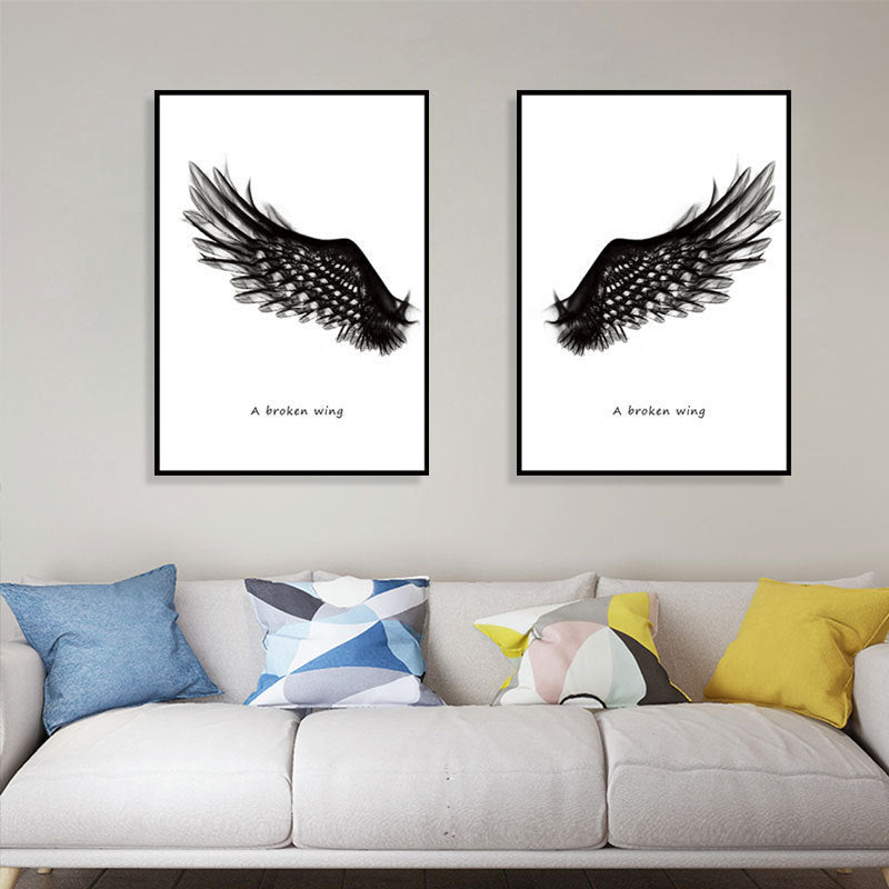 Black Wings Creative Home Decoration Wall Sticker