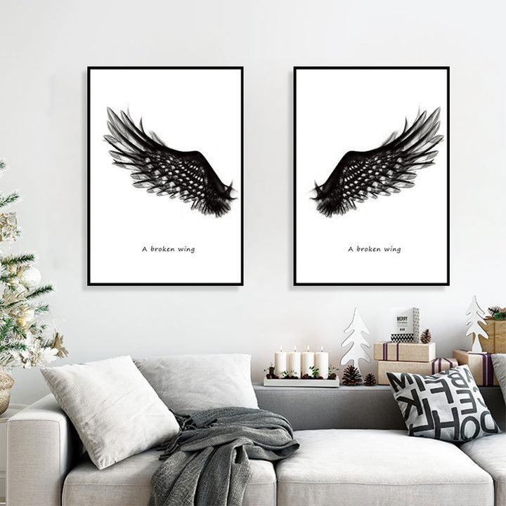 Black Wings Creative Home Decoration Wall Sticker