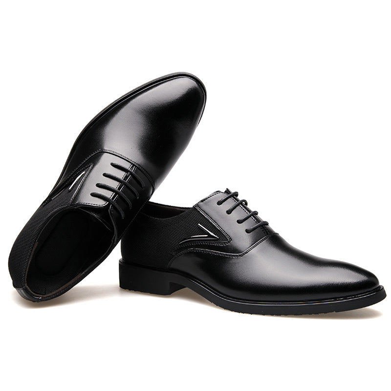 Pointed Toe Men's Shoes Business Formal Breathable Leather Shoes