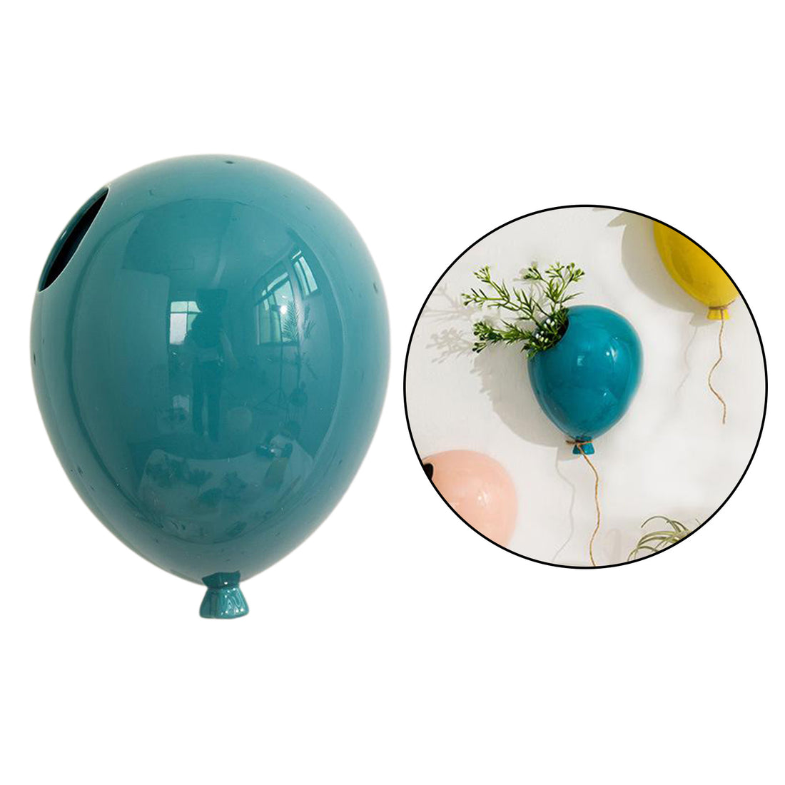 Nordic Creative American Ceramic Balloon Wall Hanging Flower Pot Room Wall Hanging Flower Vase Home Wall Decoration