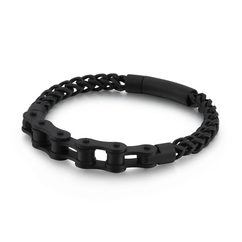 New Titanium Steel Motorcycle Chain For Men And Women, Motorcycle Chain Bracelet, Simple Stainless Steel Trendy Jewelry