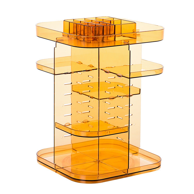 Rotating Acrylic Cosmetic Storage Box Transparent