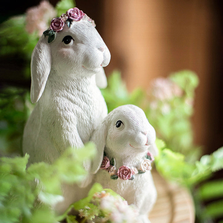 Garland Rabbit Decoration Ornaments Resin Home Accessories