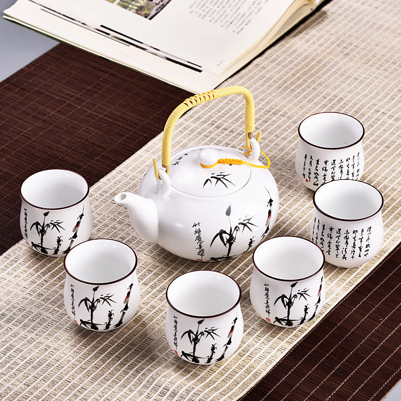 Japanese style Kung Fu tea set teapot ceramic cover bowl cup porcelain home decoration ceremony gaiwan kettle teacup teaware