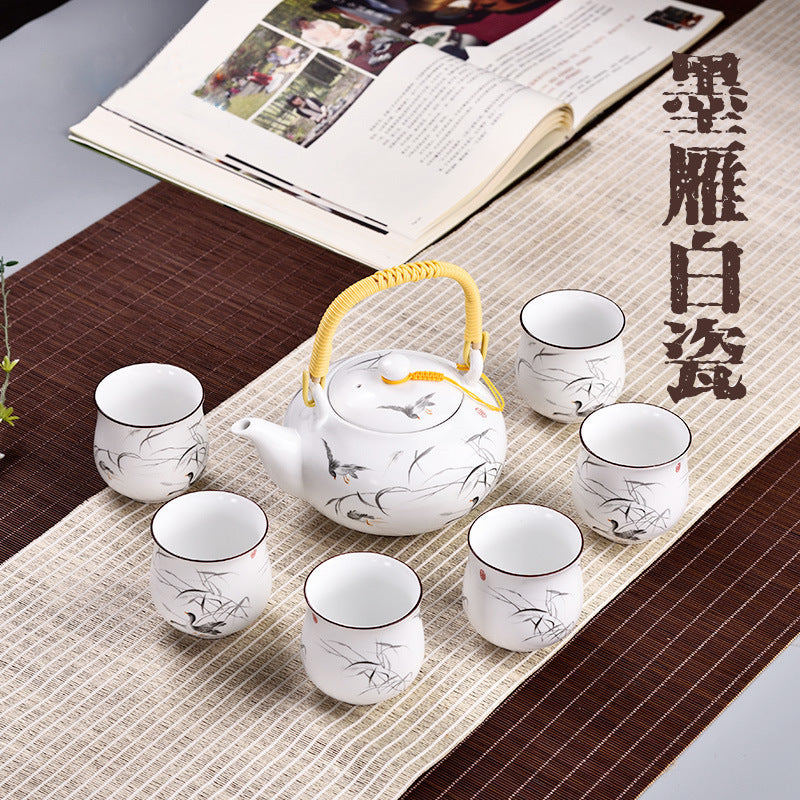 Japanese style Kung Fu tea set teapot ceramic cover bowl cup porcelain home decoration ceremony gaiwan kettle teacup teaware